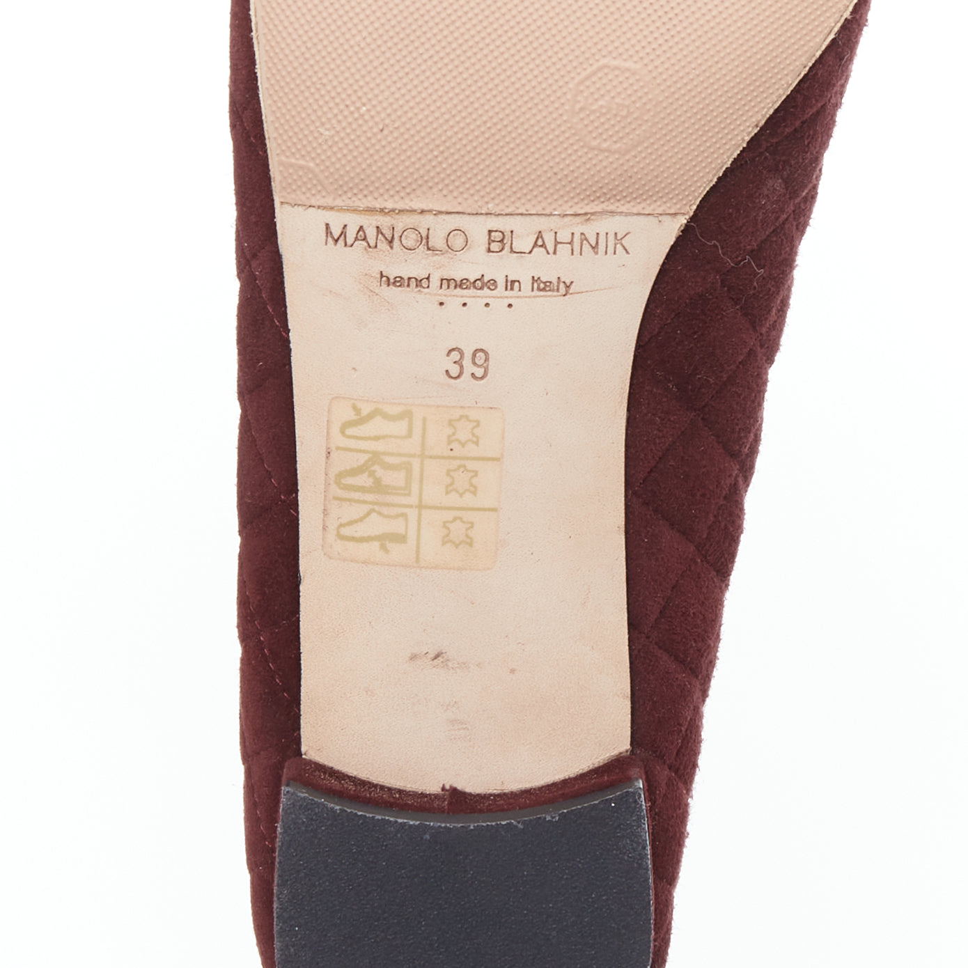 Manolo Blahnik Quilted Maryjane Heels - Image 12