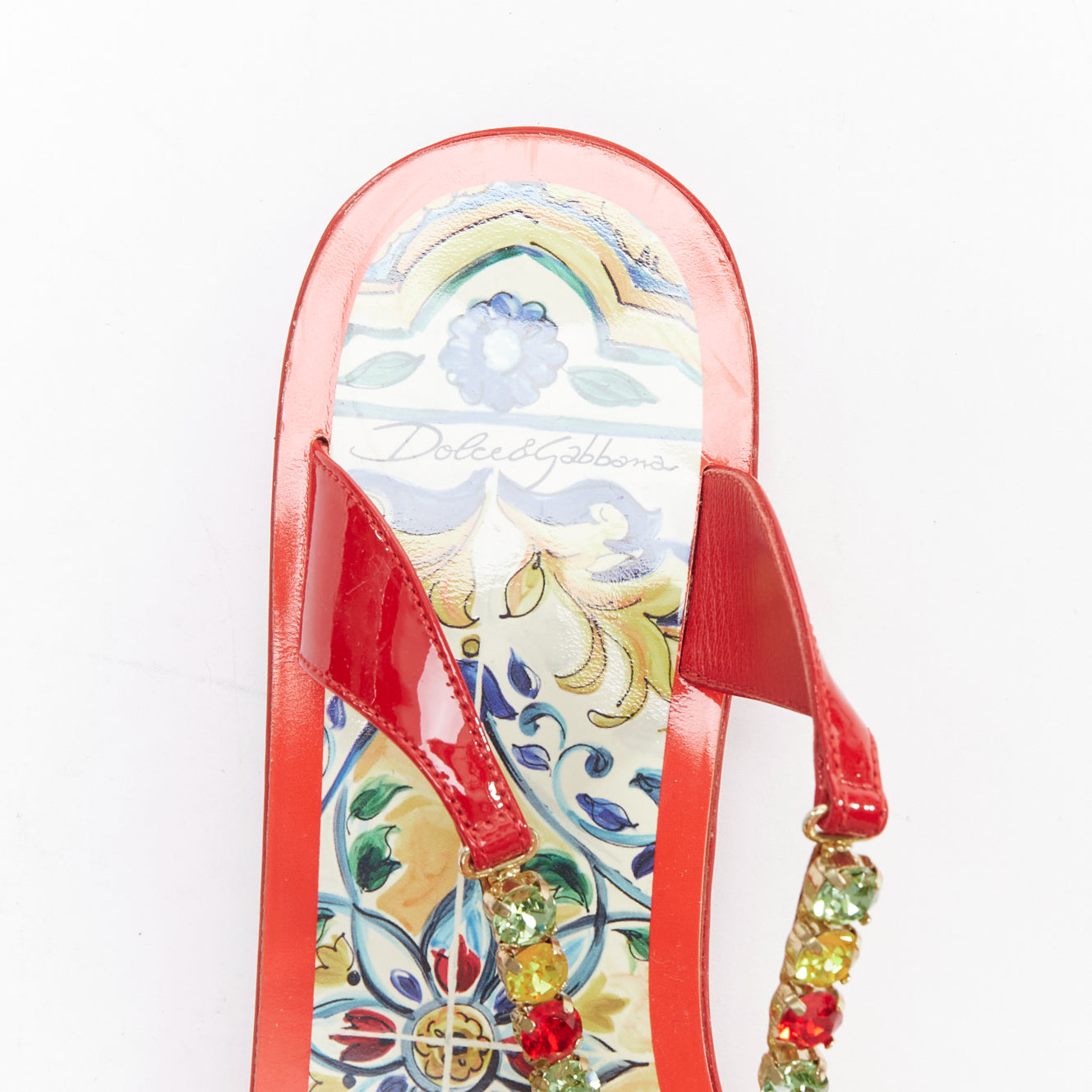 Dolce & Gabbana Crystal Majolica Sandals - Image 11