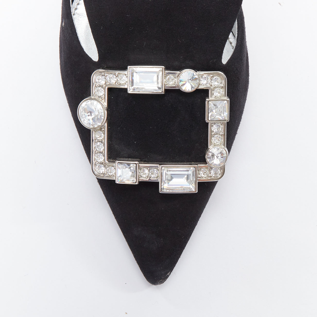 Prada Crystal Buckle Mules - Detail 1