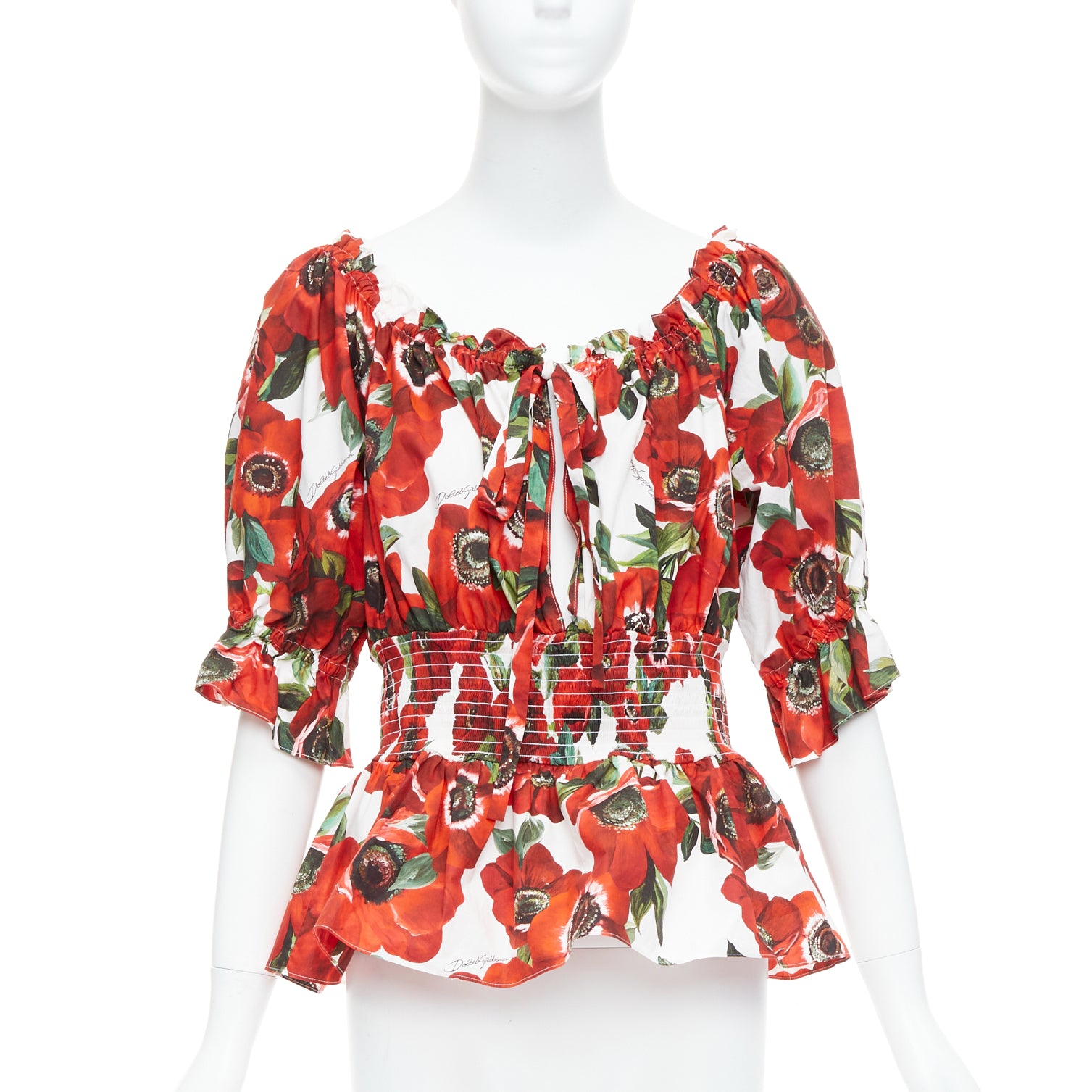 Dolce & Gabbana Floral Peplum Top