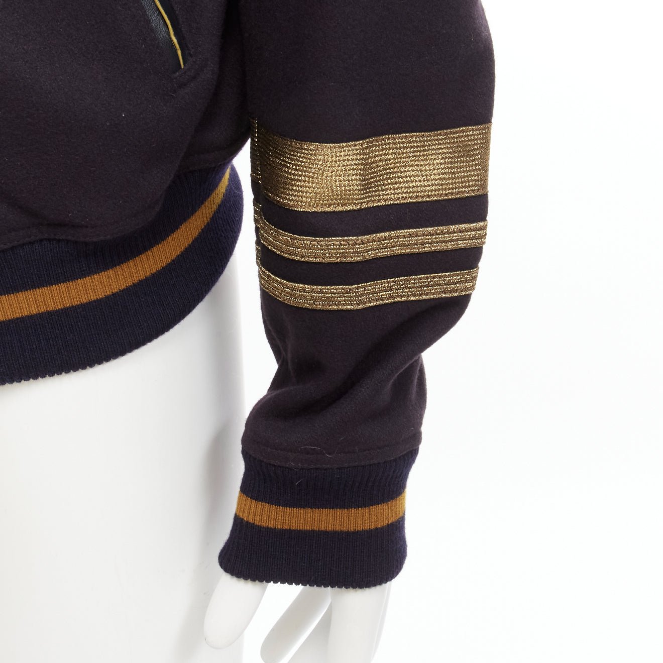 Dolce & Gabbana Navy Wool Longline Coat - Back view