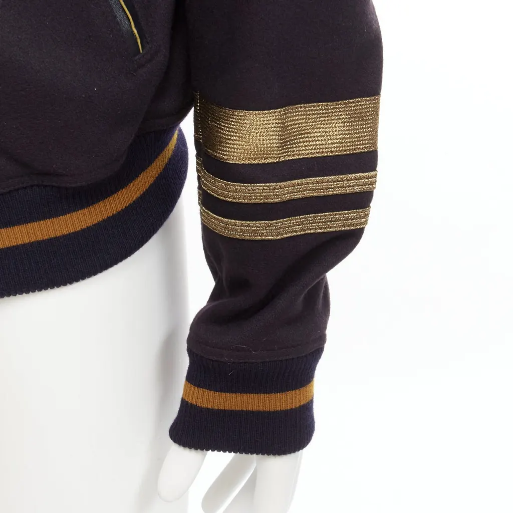 Dolce & Gabbana Navy Wool Longline Coat Black Wool Never worn - Back View