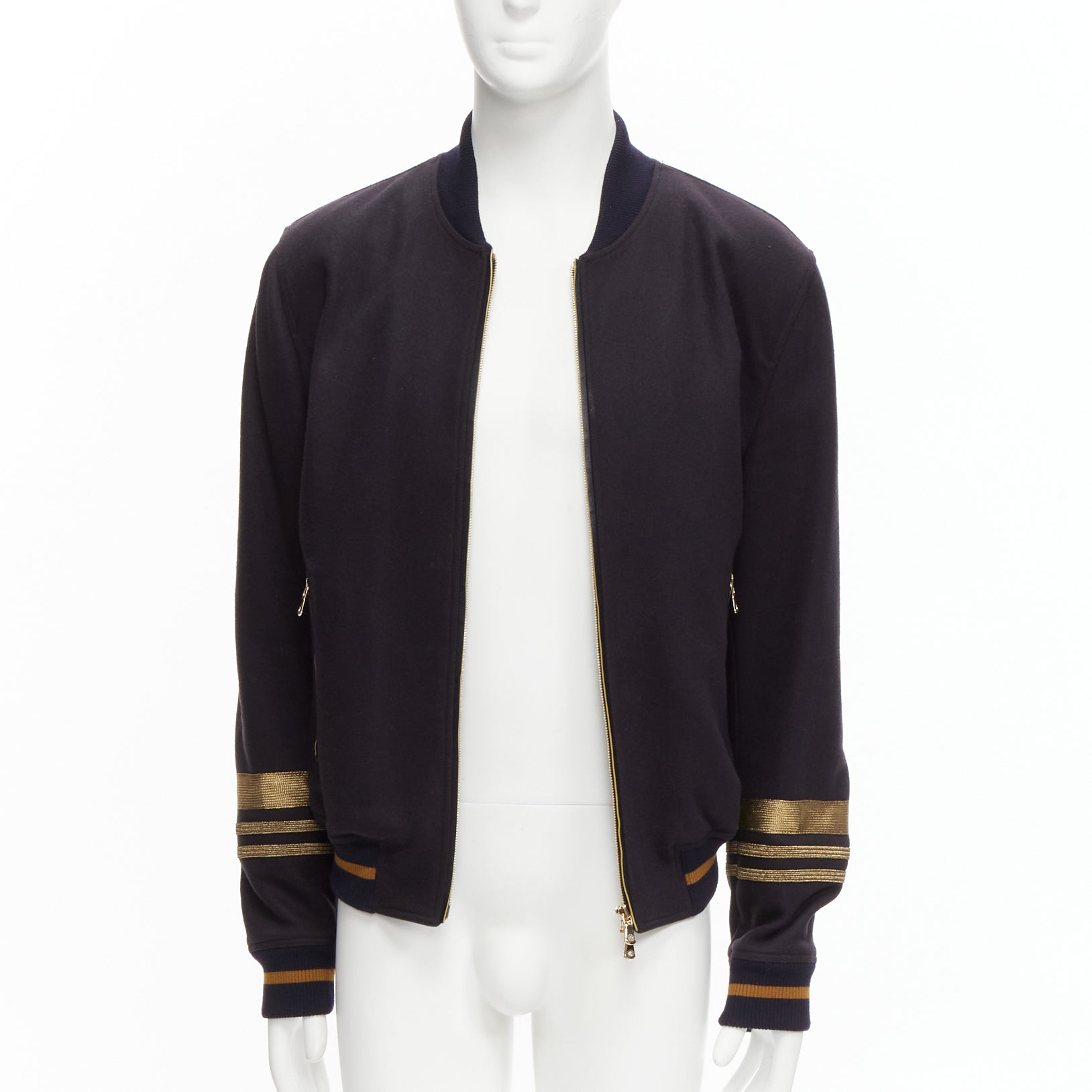 Dolce & Gabbana Navy Wool Longline Coat - Image 6