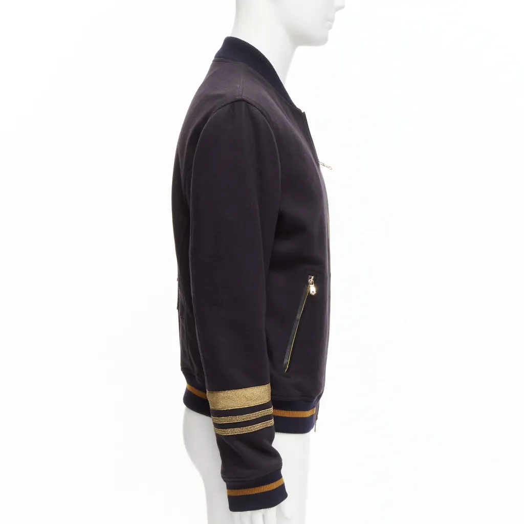 Dolce & Gabbana Navy Wool Longline Coat Black Wool Never worn - Box View