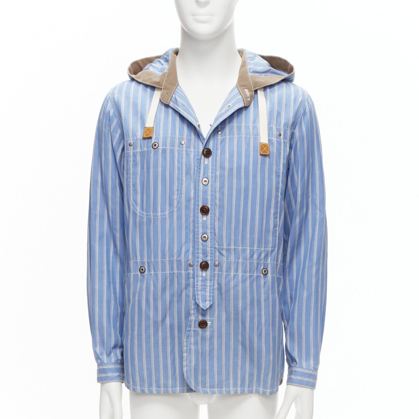 Junya Watanabe Navy Toggle Anorak Coat