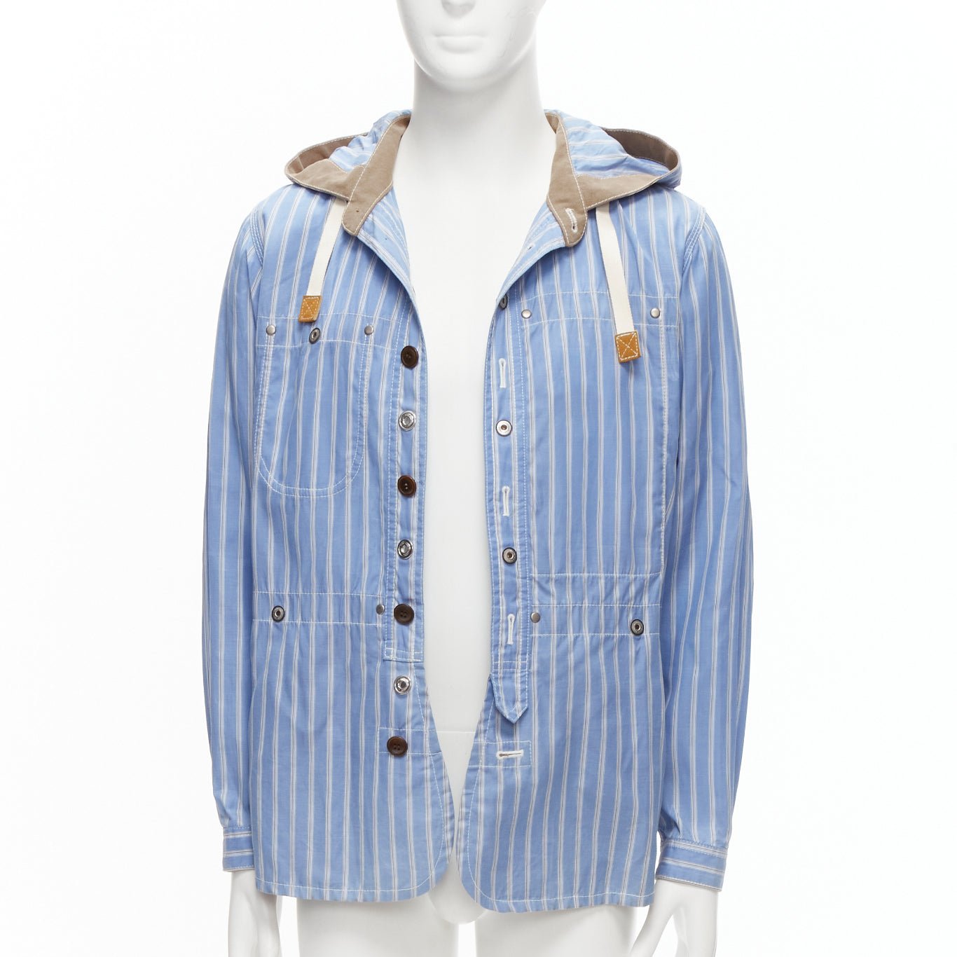 Junya Watanabe Navy Toggle Anorak Coat - Image 6