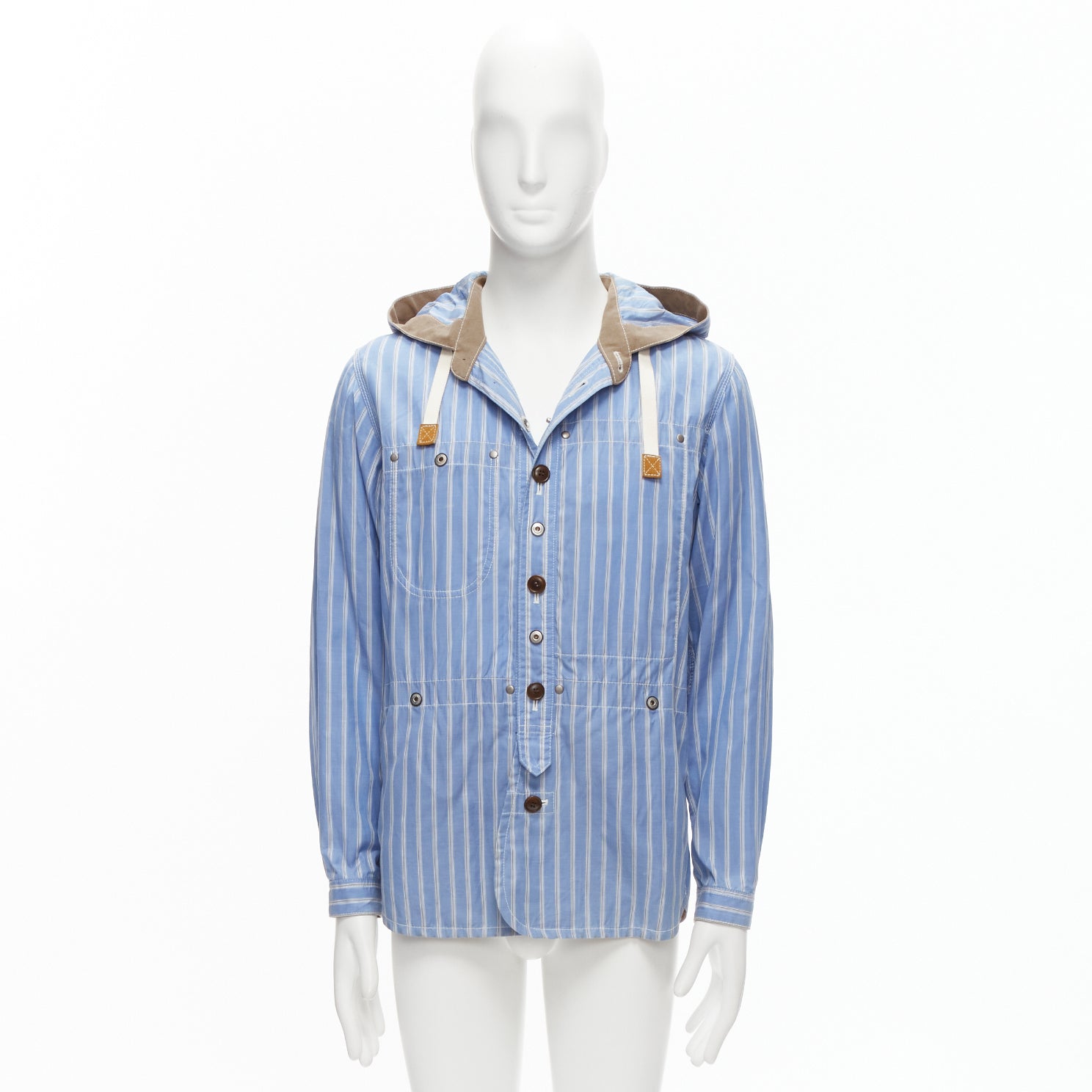 Junya Watanabe Navy Toggle Anorak Coat - Image 12