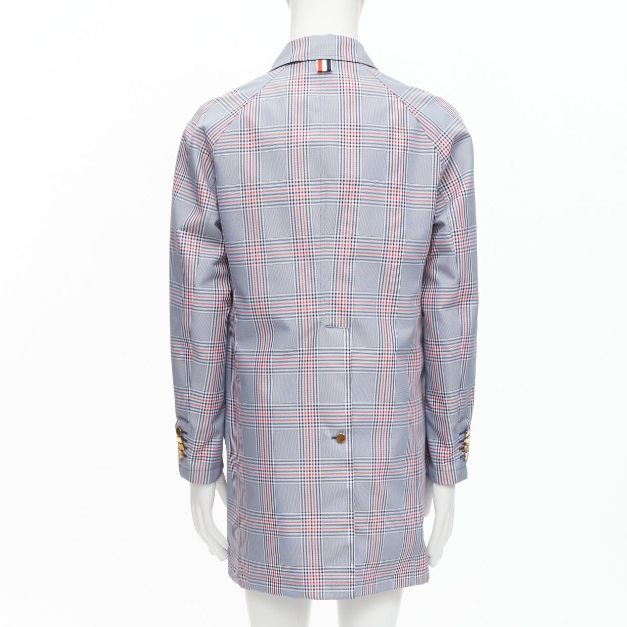 Thom Browne Grey Houndstooth Long Coat - Image 10