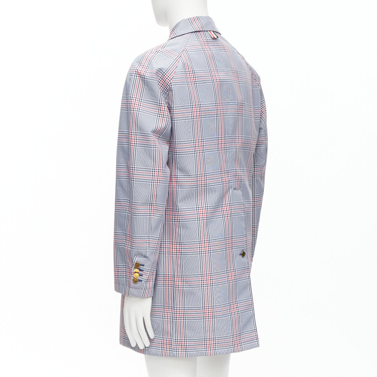 Thom Browne Grey Houndstooth Long Coat - Image 12