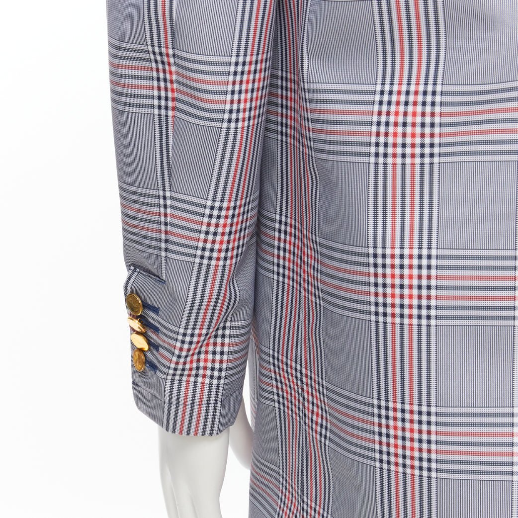 Thom Browne Grey Houndstooth Long Coat - Image 15