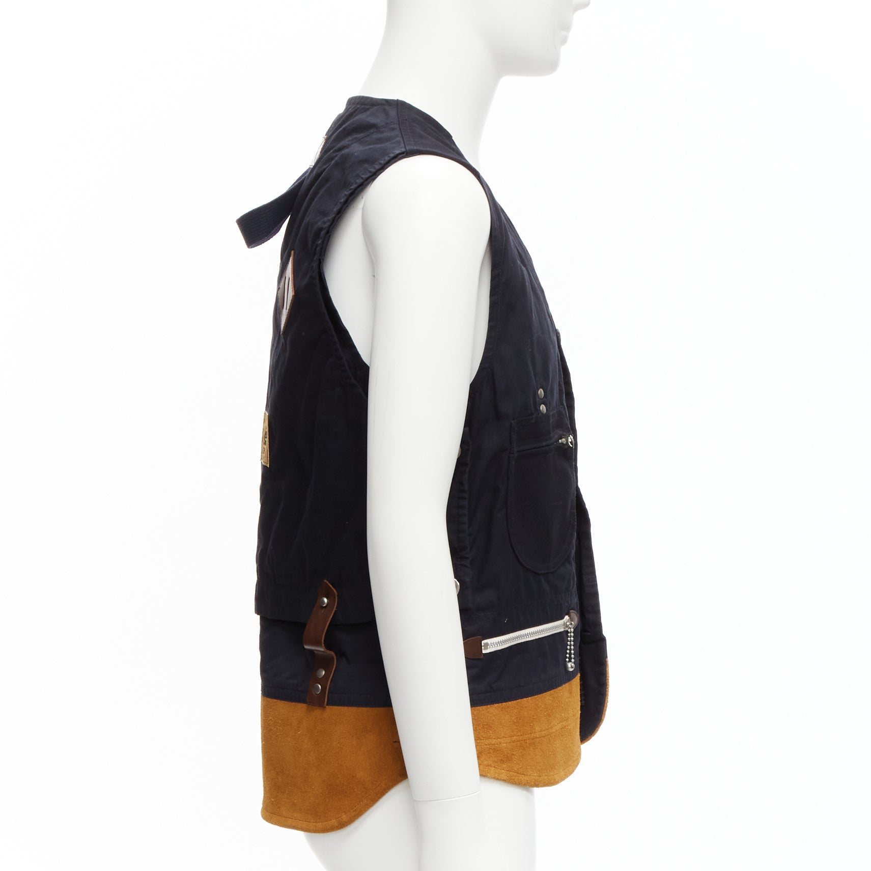 Junya Watanabe Reversible Suede Vest - Side view