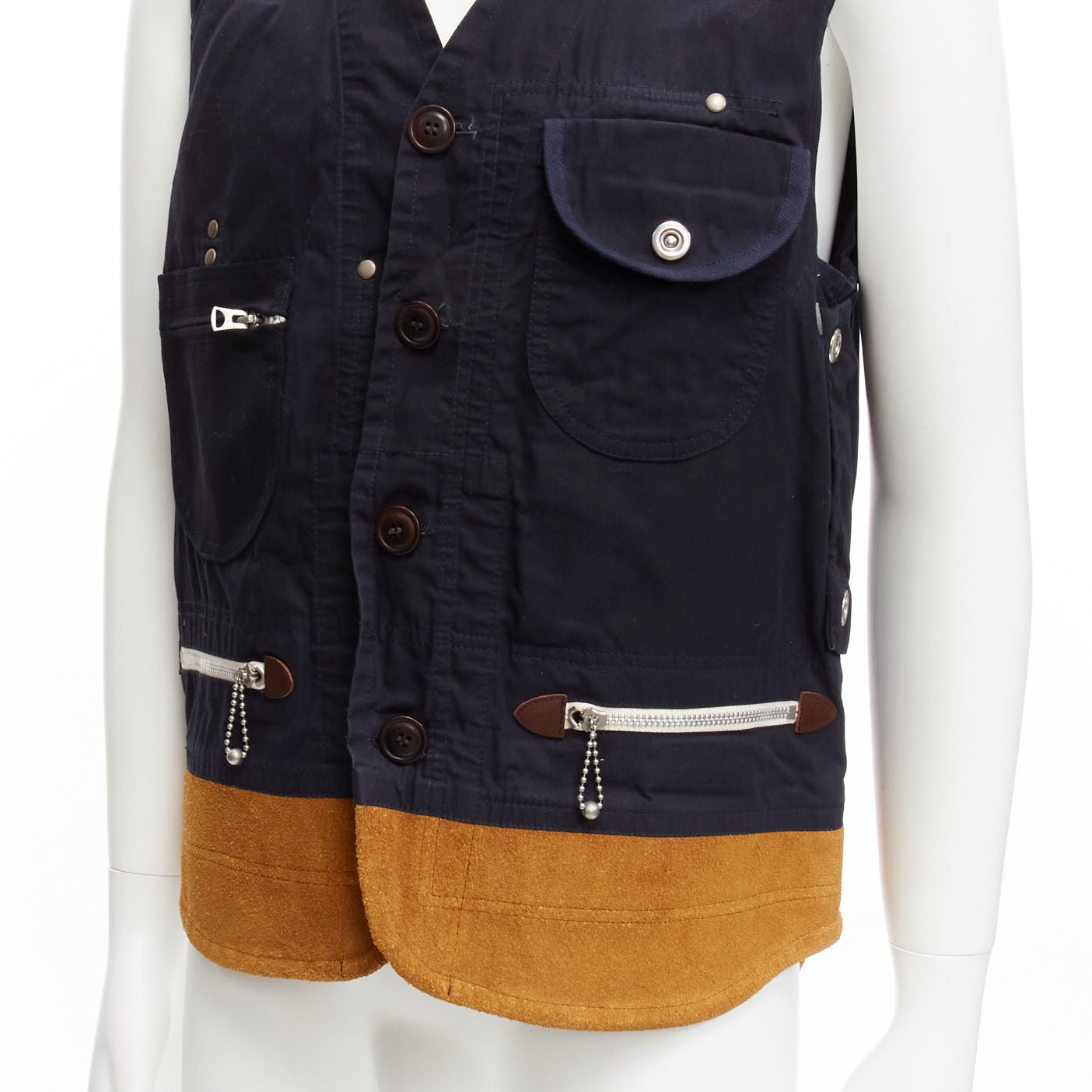 Junya Watanabe Reversible Suede Vest - Image 10