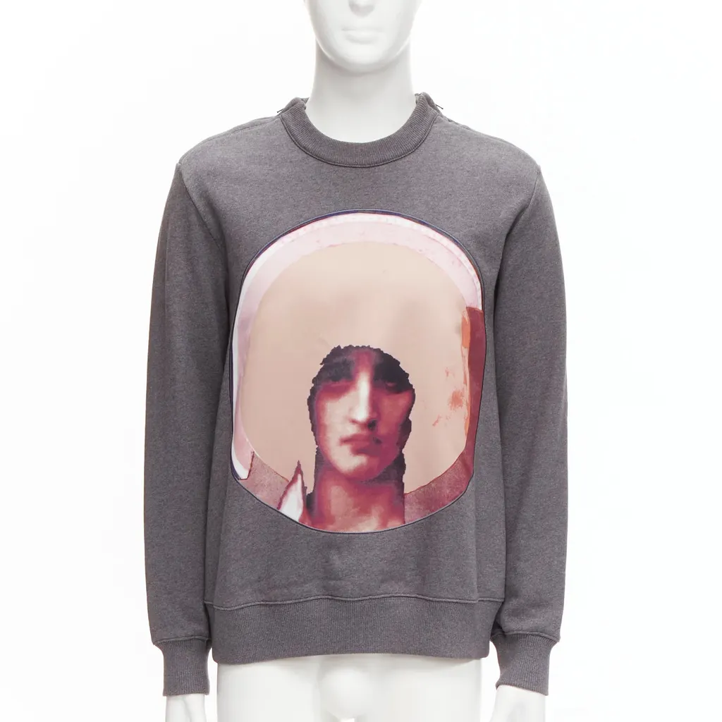 Givenchy Madonna Print Sweater Grey Cotton Never worn - Front View