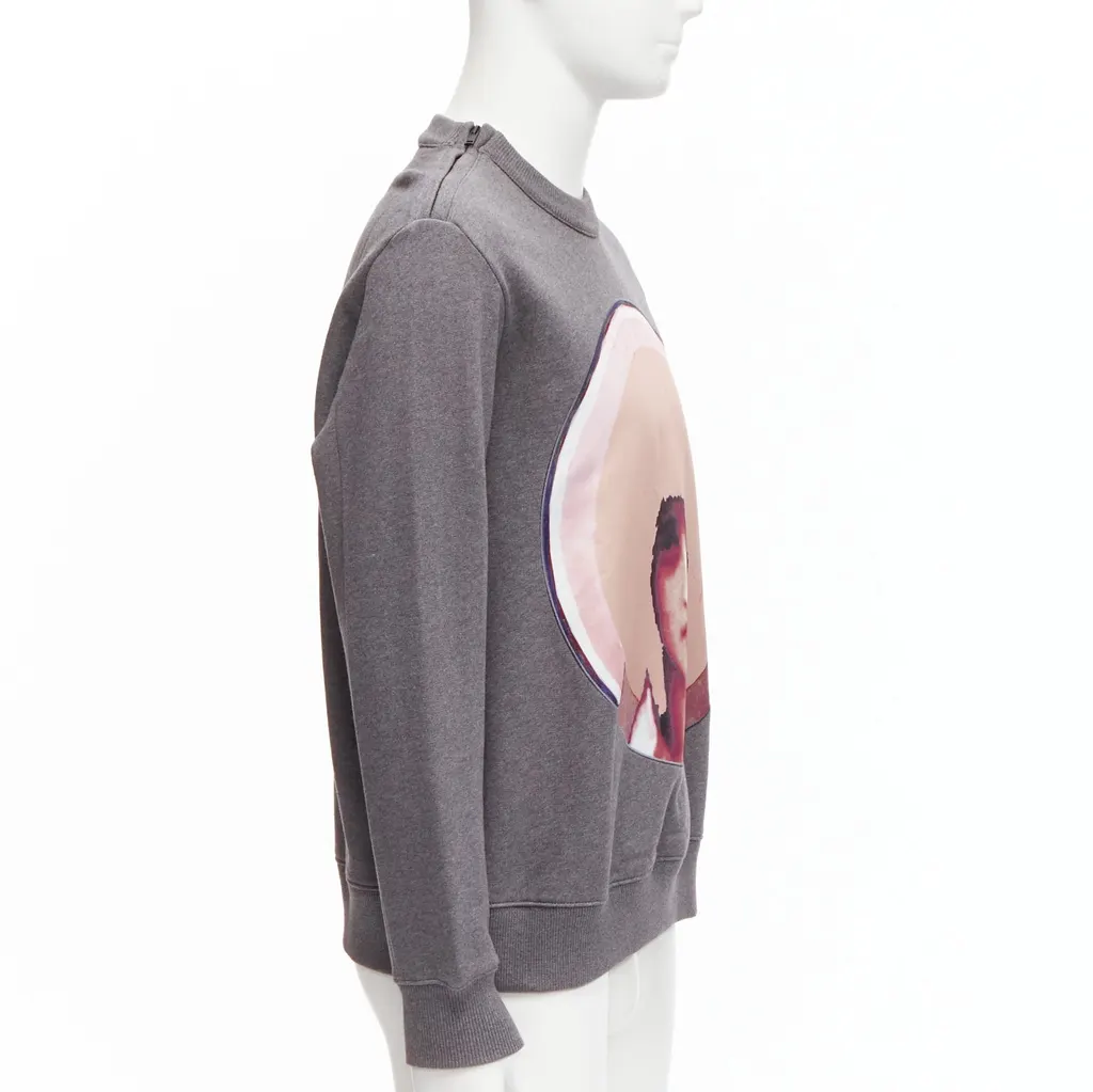 Givenchy Madonna Print Sweater Grey Cotton Never worn - Model View