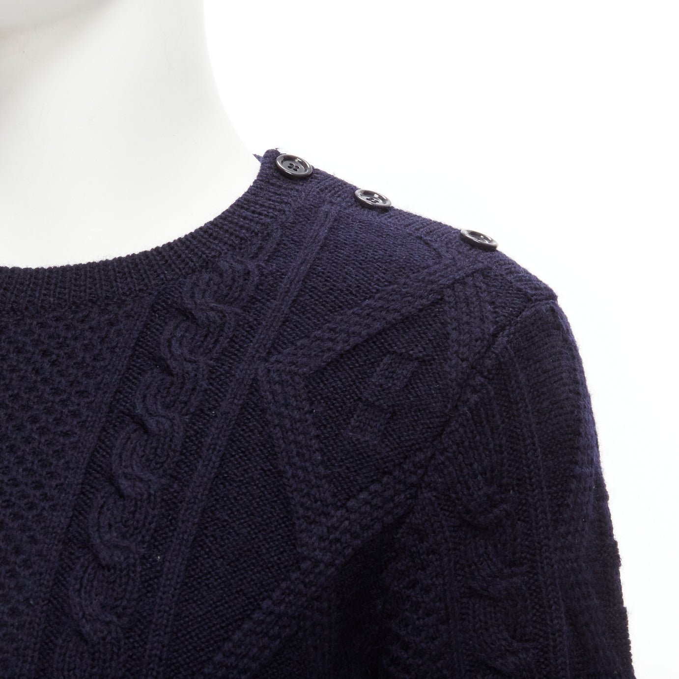 Apc Cable Knit Sweater - Back view
