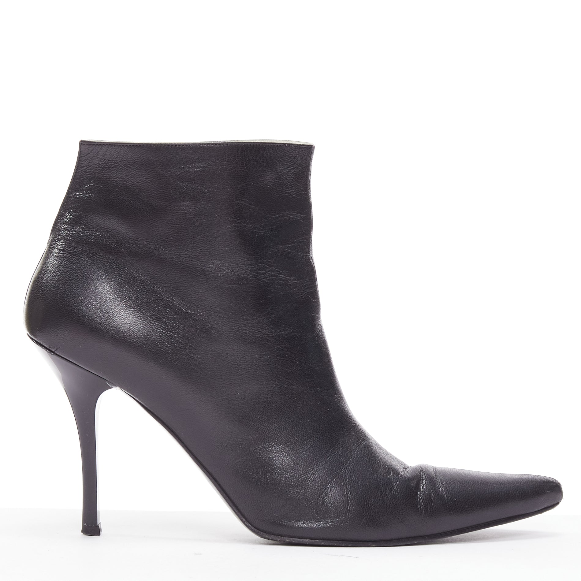 Celine Leather Bootie Heels
