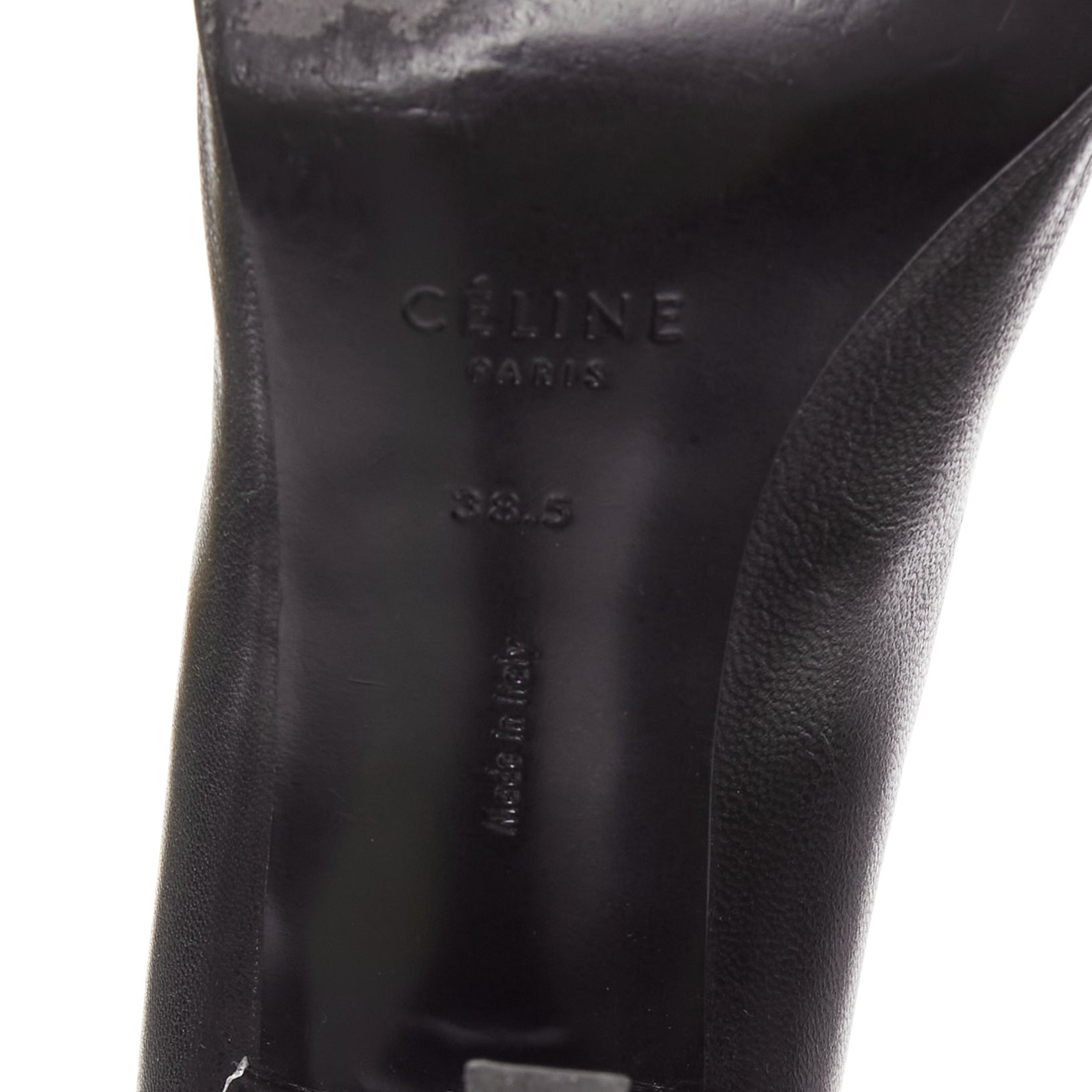 Celine Leather Bootie Heels - Image 11