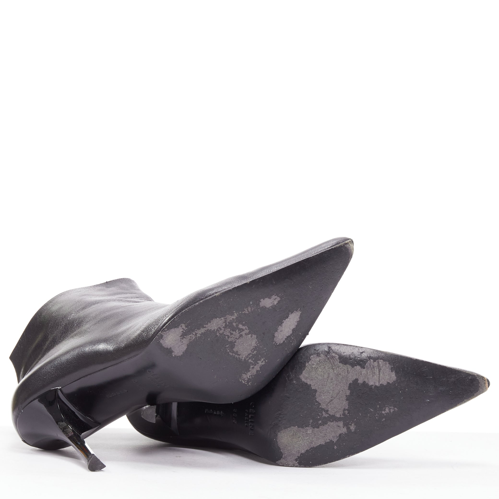 Celine Leather Bootie Heels - Image 12