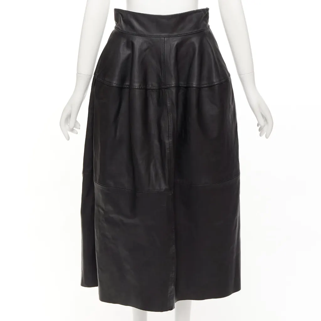 Maticevski Tavolara Black Leather Fair - Front View