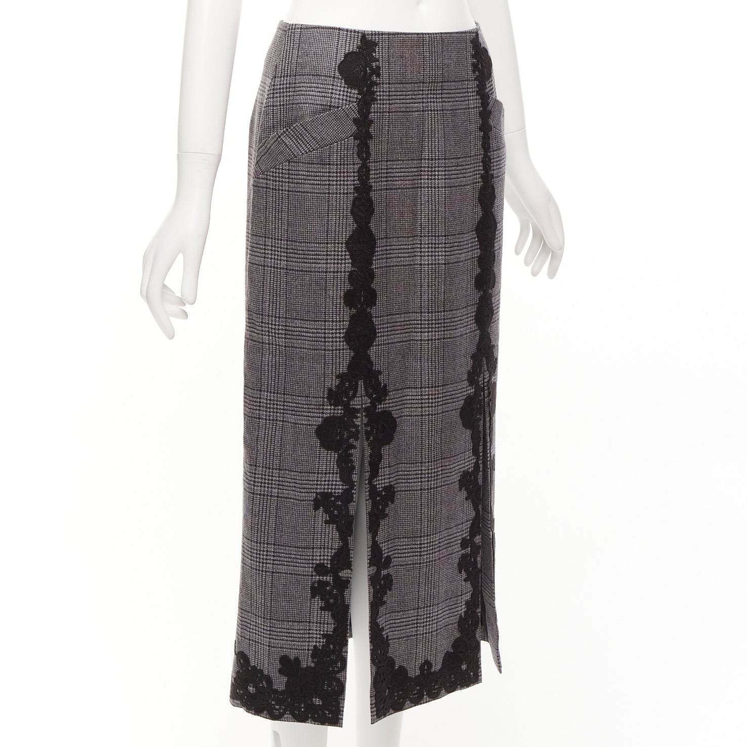 Jonathan Simkhai Houndstooth Pencil Skirt - Image 6