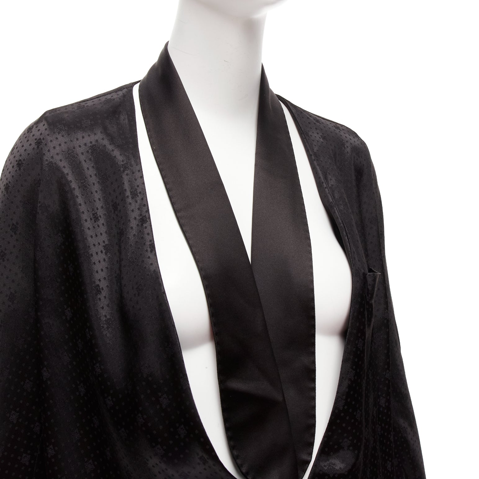 Givenchy Black Collar Robe Blazer - Back view