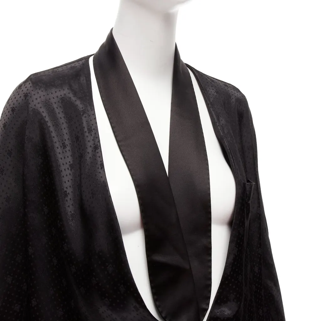 Givenchy Black Collar Robe Blazer Black Viscose Very good - Back View