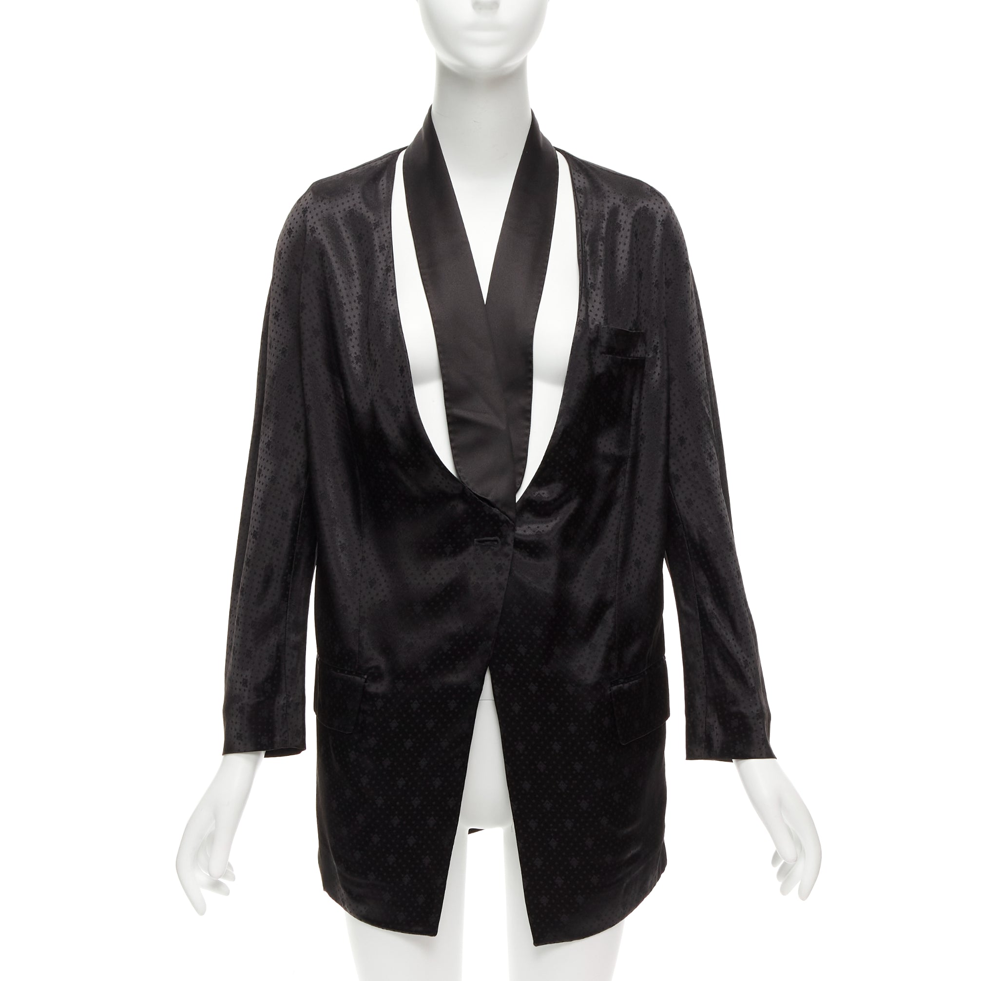Givenchy Black Collar Robe Blazer - Image 6