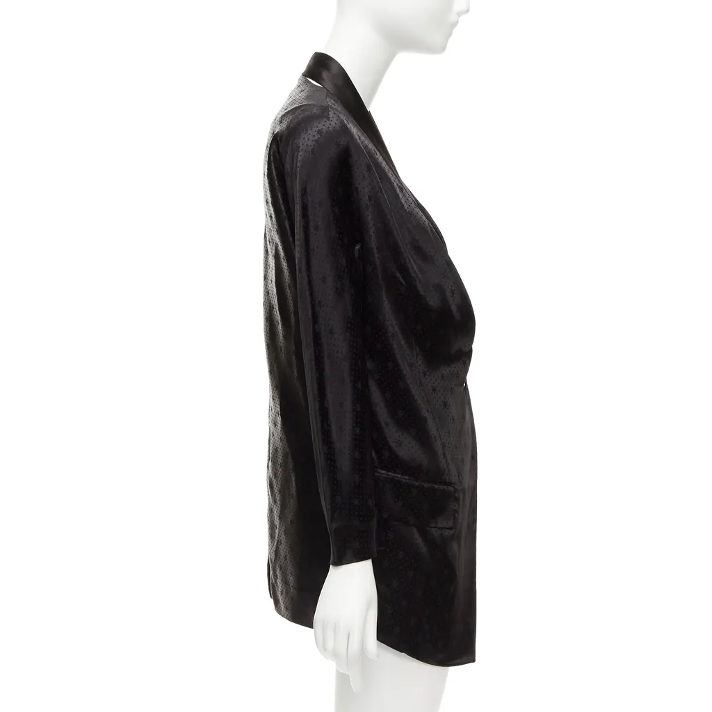 Givenchy Black Collar Robe Blazer Black Viscose Very good - Box View