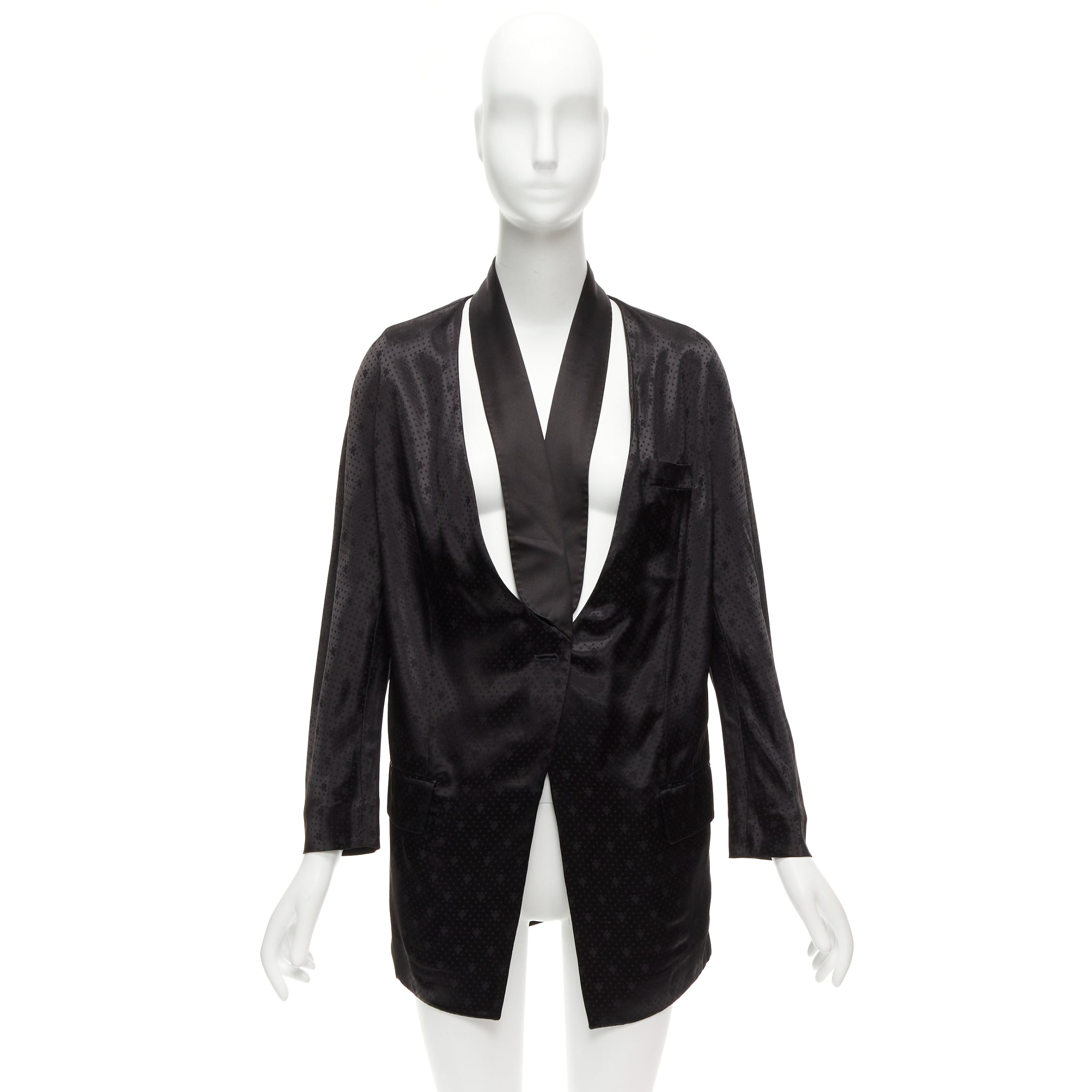 Givenchy Black Collar Robe Blazer - Image 12