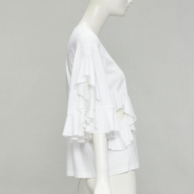 Ellery Cut Out Ruffle Tee - 4
