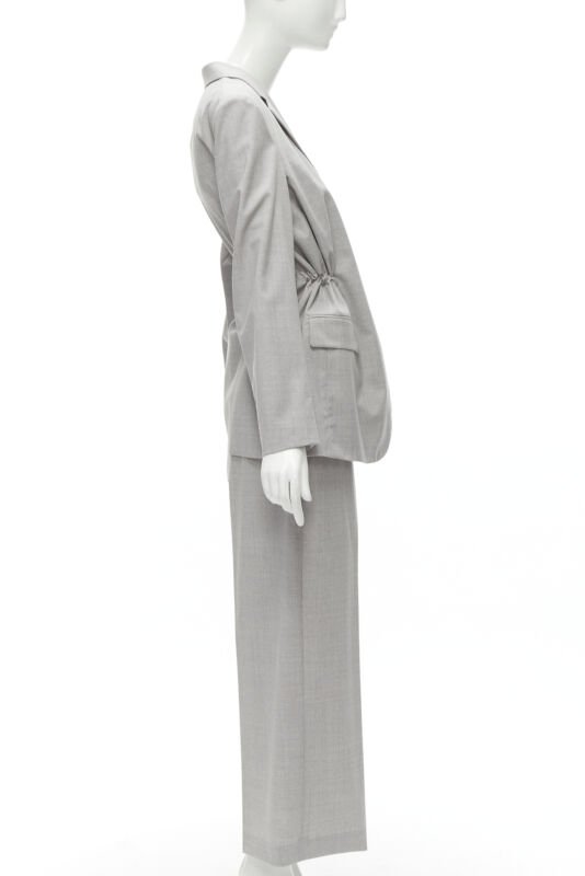 Theory Grey Drawstring Pants Set - Side view
