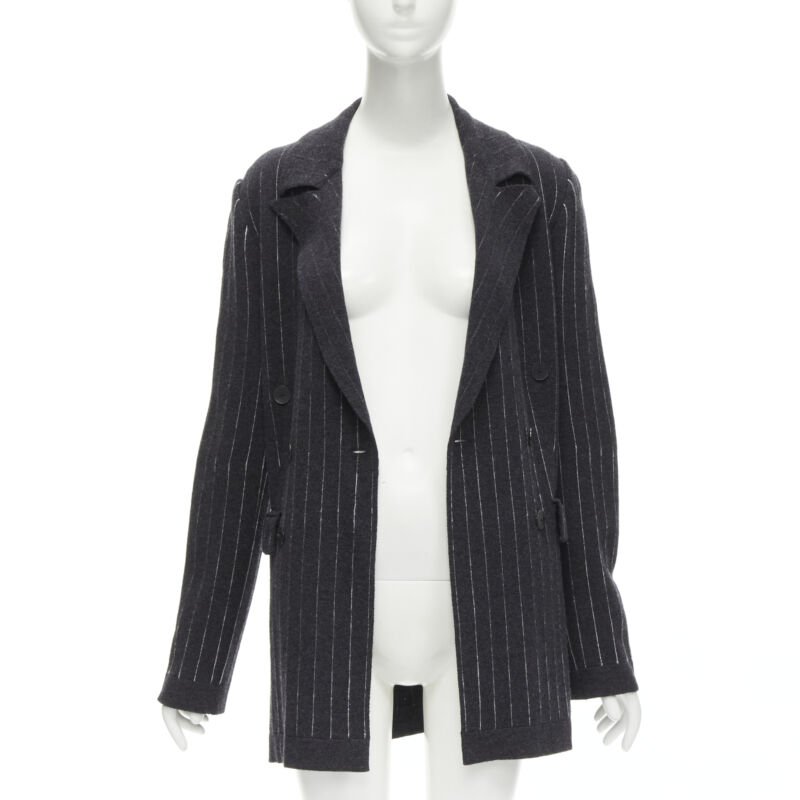Barrie Grey Cashmere Blazer Cardigan