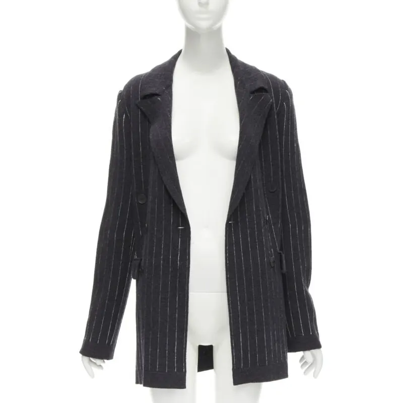 Barrie Grey Cashmere Blazer Cardigan Grey Cashmere Never worn - Front View
