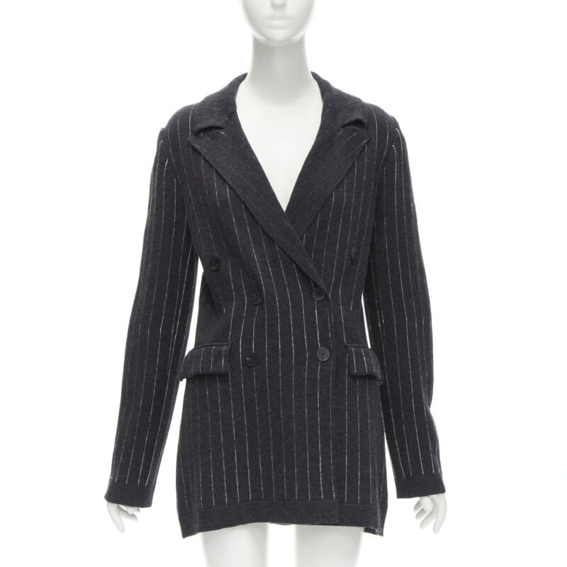 Barrie Grey Cashmere Blazer Cardigan - Image 6