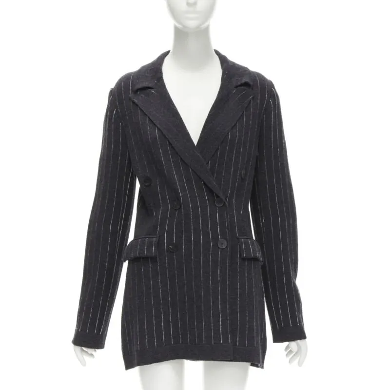 Barrie Grey Cashmere Blazer Cardigan Grey Cashmere Never worn - Inside View