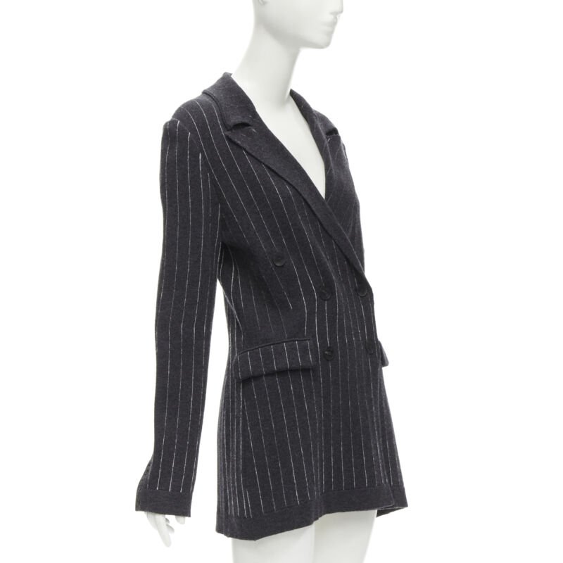 Barrie Grey Cashmere Blazer Cardigan - 4