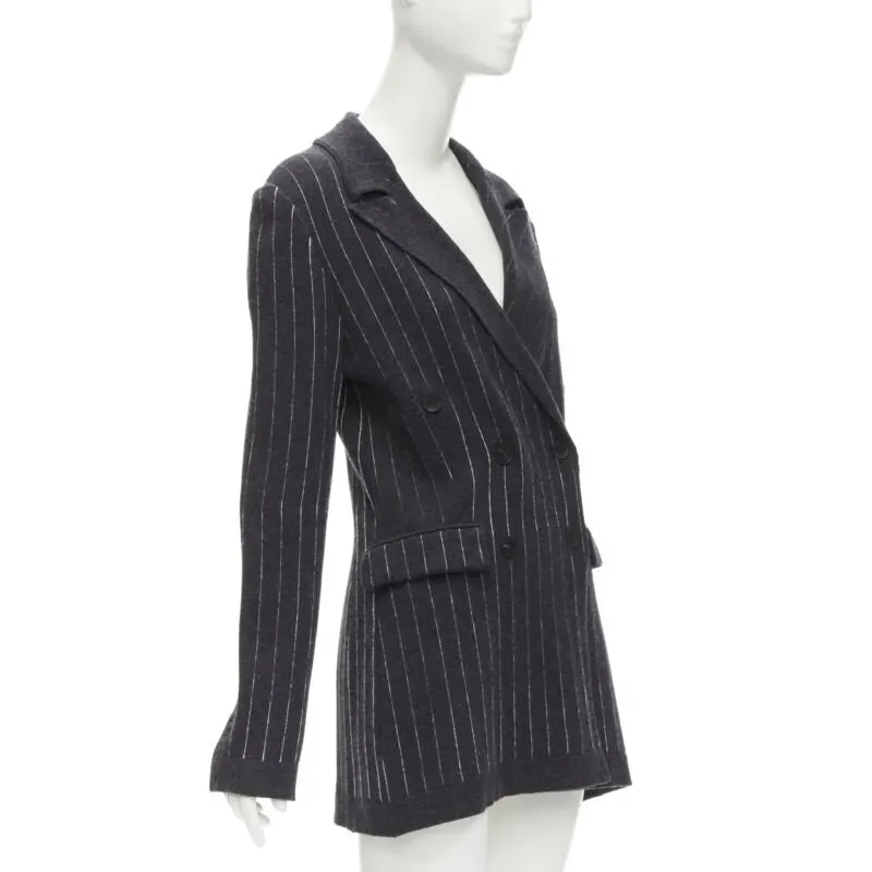 Barrie Grey Cashmere Blazer Cardigan Grey Cashmere Never worn - Model View