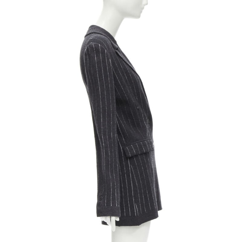Barrie Grey Cashmere Blazer Cardigan - Side view