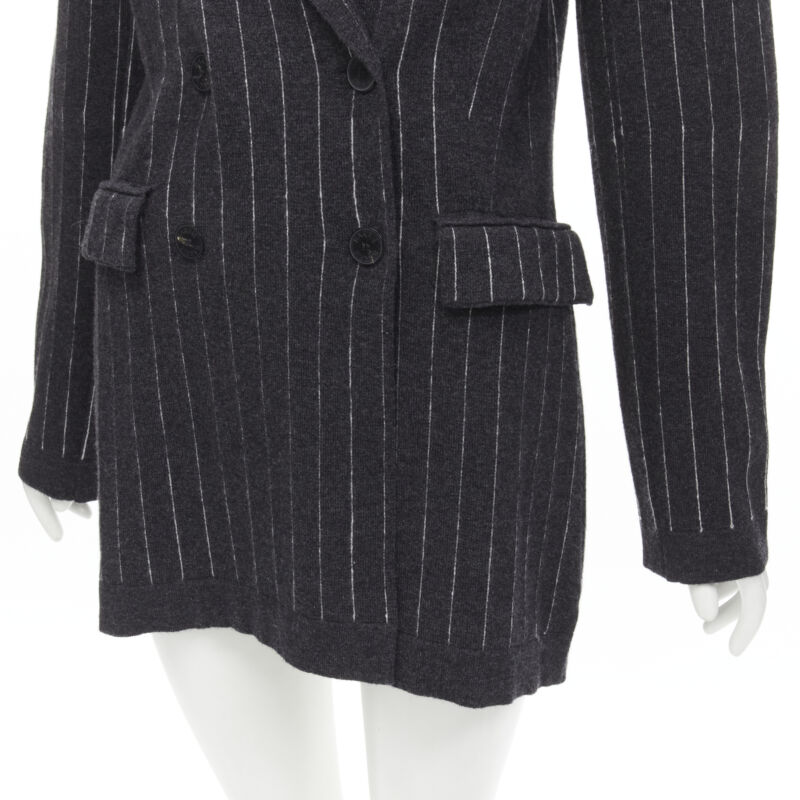 Barrie Grey Cashmere Blazer Cardigan - Image 10