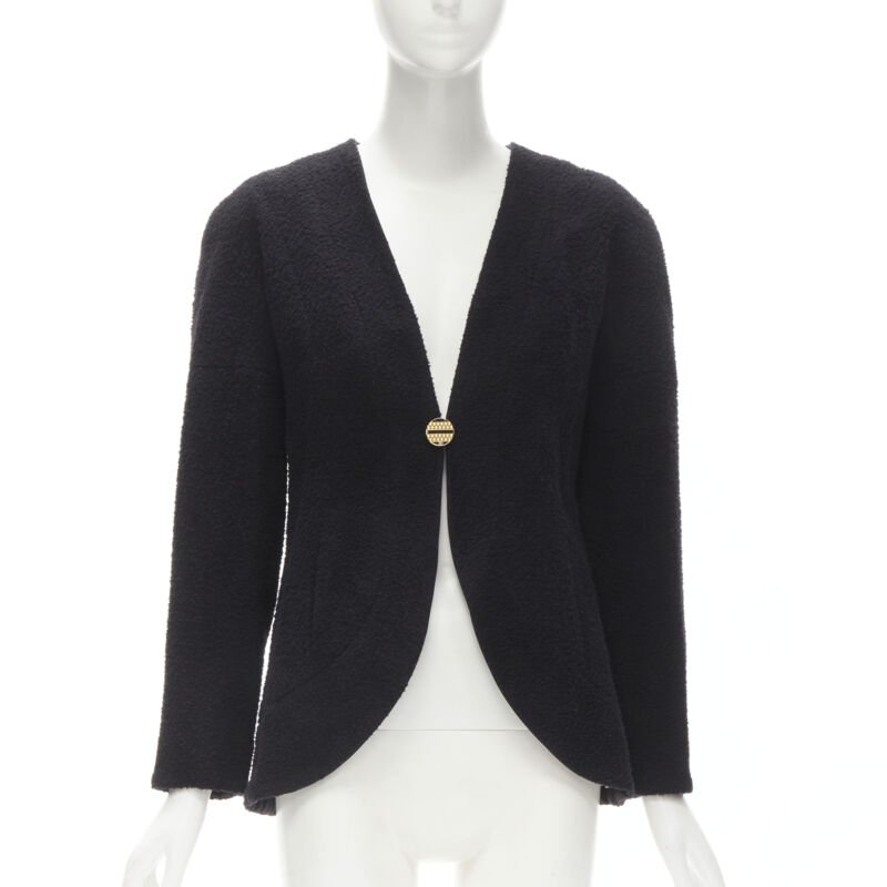 Chanel Black Boucle Cocoon Jacket