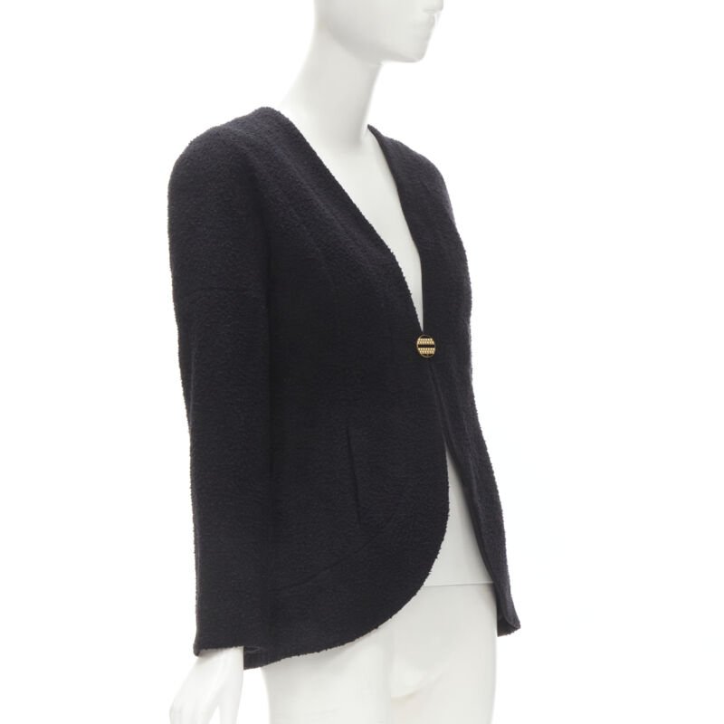 Chanel Black Boucle Cocoon Jacket - 4