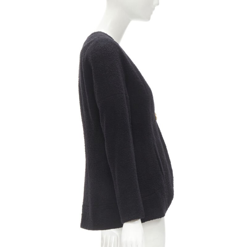 Chanel Black Boucle Cocoon Jacket - Side view
