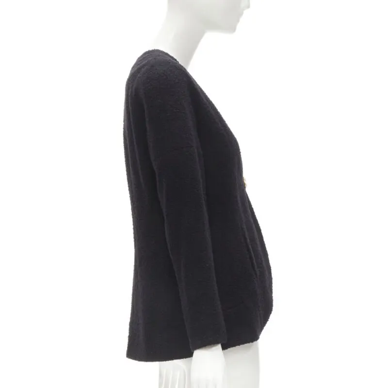 Chanel Black Boucle Cocoon Jacket Black Wool Never worn, with tag - Box View