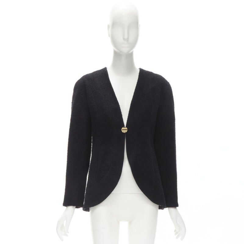 Chanel Black Boucle Cocoon Jacket - Image 13