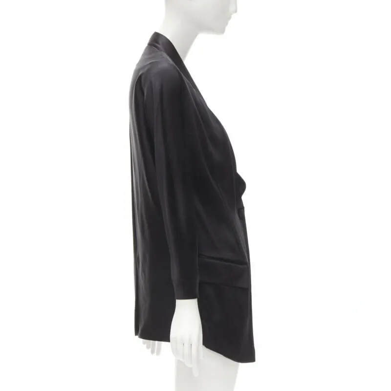 Givenchy Black Collar Kimono Blazer Black Silk Never worn - Box View