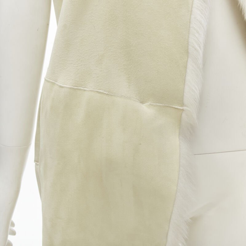 Theory Beige Shearling Suede Vest - Image 10