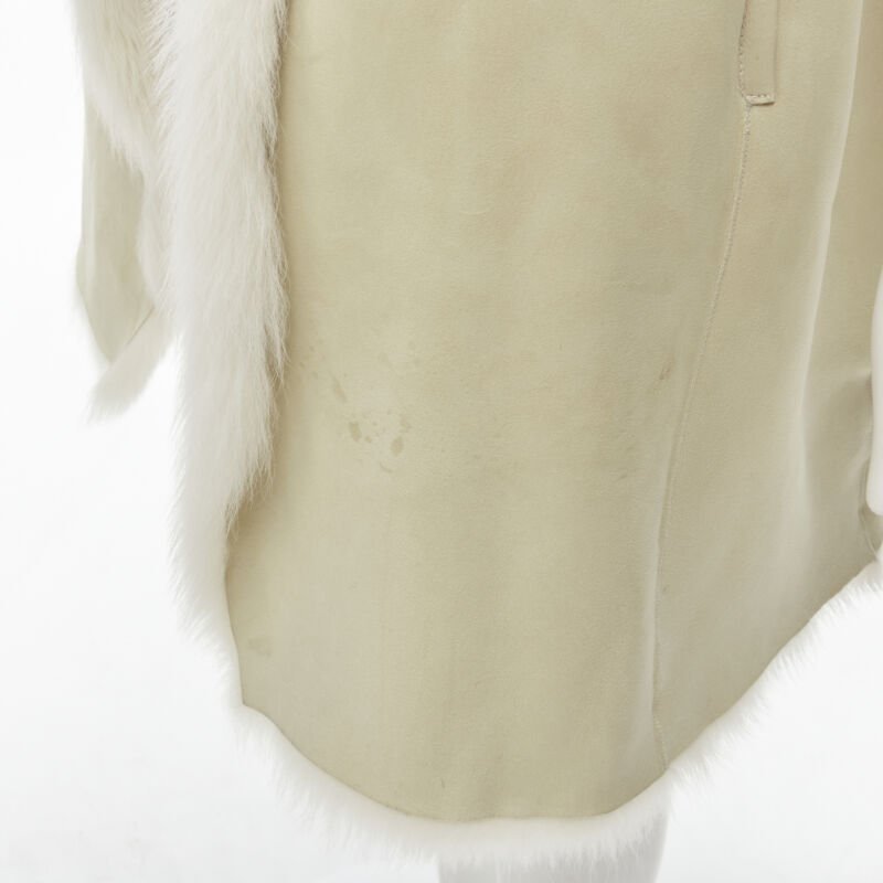 Theory Beige Shearling Suede Vest - Image 11