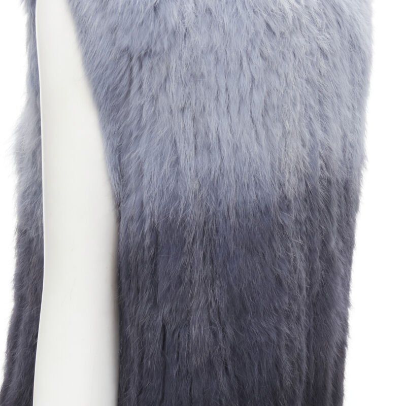 Theory Blue Fur Gradient Vest - Back view