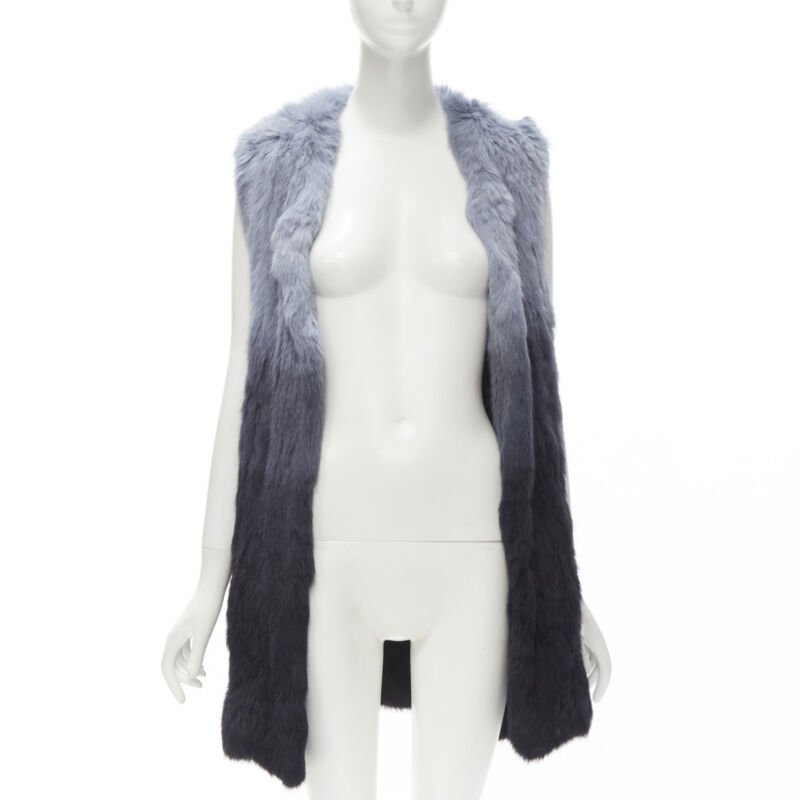 Theory Blue Fur Gradient Vest - Image 6