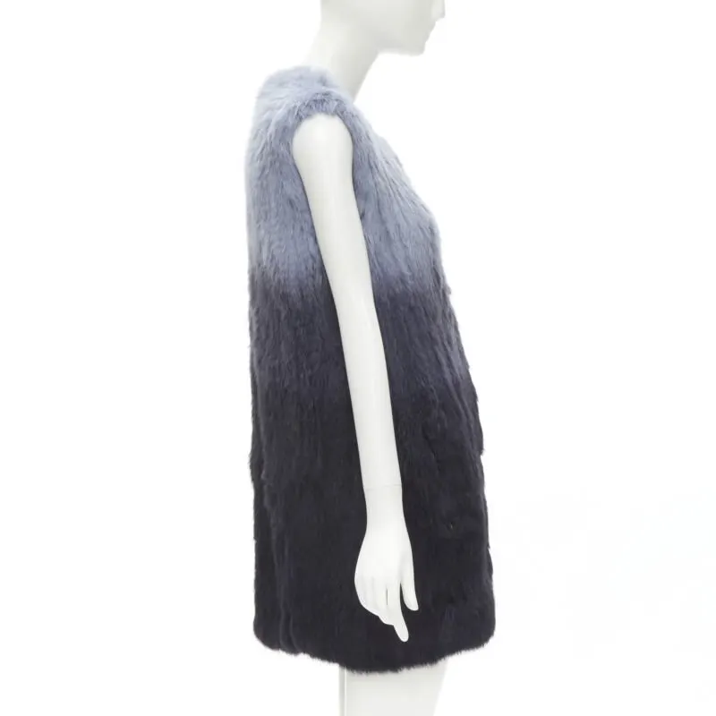 Theory Blue Fur Gradient Vest Blue Fur Never worn - Box View